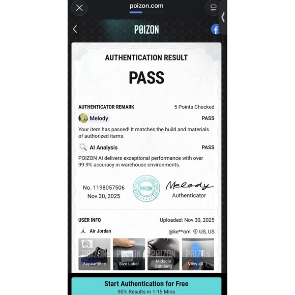 Nike Women Air Jordan 12 Retro Black/Hyper Royal AO6068-004 Size 8.5 Men Size 7 - Picture 2 of 13